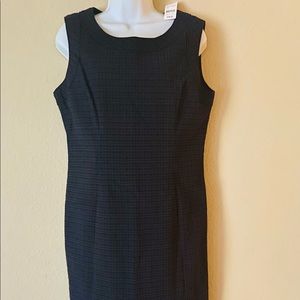 NWT. Brooks Brothers black & grey sleeveless dress